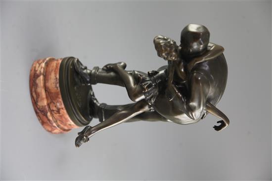 Bruno Zach. A bronze group of embracing dancers, height 11.5in.
